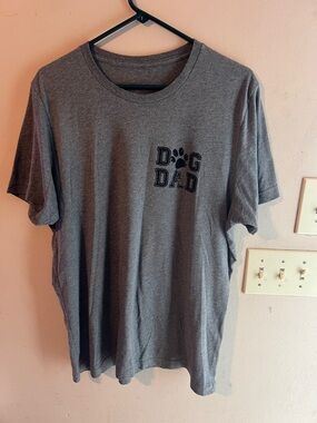 WOOF CLOTHING GREY DOG DAD POLY/ORGANIC COTTON SOFT TEE SIZE XL
